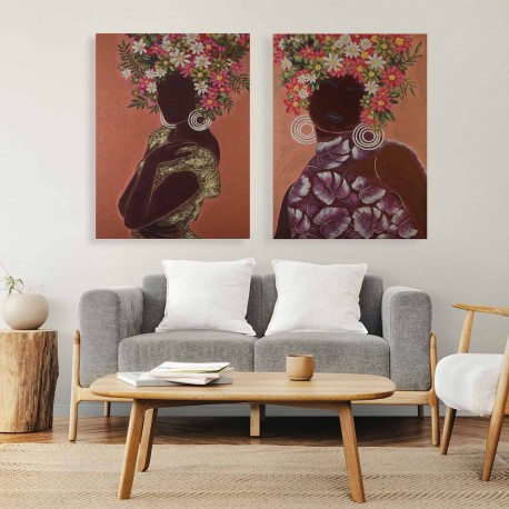 QUADRO FIORI WOMAN ROSA