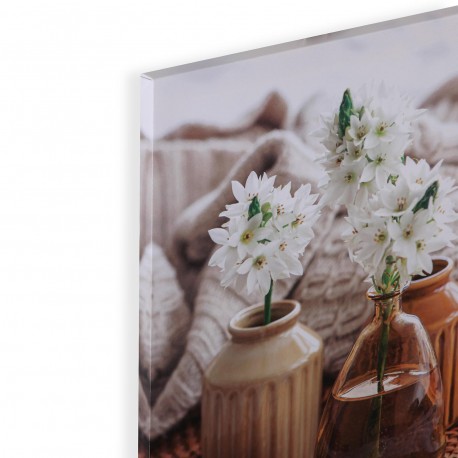 QUADRO WHITE FLOWERS 30X40