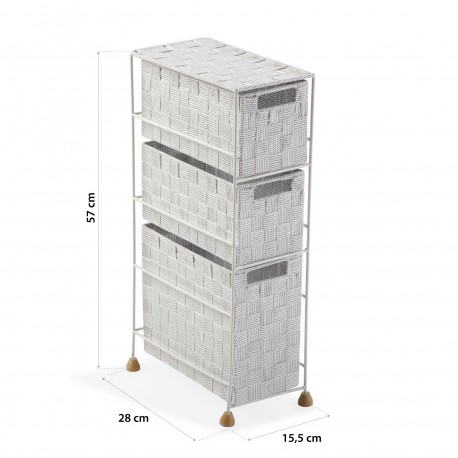 MOBILE BAGNO 3 CASSETTI BIANCO