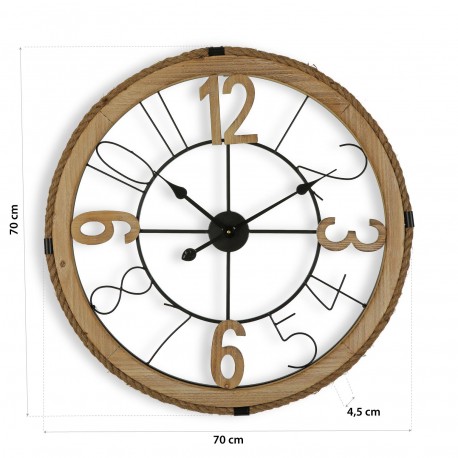 OROLOGIO PARETE IN LEGNO 70CM