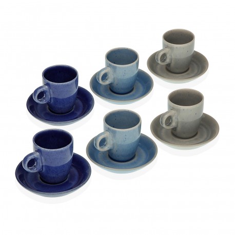 SET 12 TAZZE CAFFÈ 3 COLORI