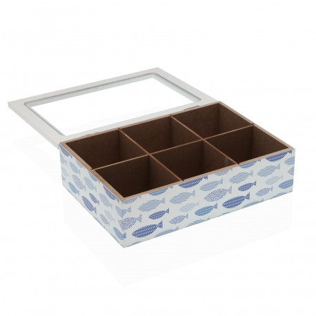 SCATOLA DA TÉ IN LEGNO AQUA