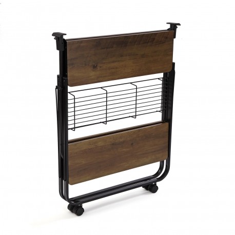 CARRELLO PIEGHEVOLE NERO CON RUOTE