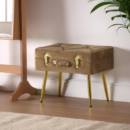 PANCA FONDOLETTO VELLUTO MARRONE