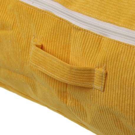 SCATOLA CONTENITORE CORDUROY GIALLA XL