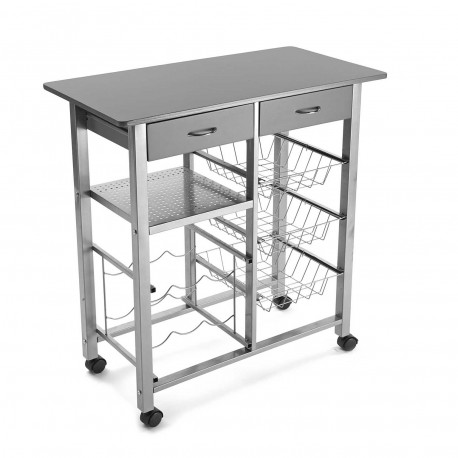CARRELLO CUCINA GRIGIO 76CM