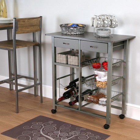 CARRELLO CUCINA GRIGIO 76CM