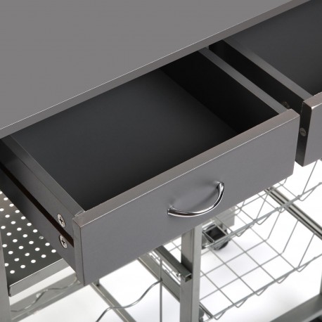 CARRELLO CUCINA GRIGIO 76CM