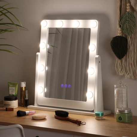 SPECCHIO RETTANGOLARE CON LUCI GLAM