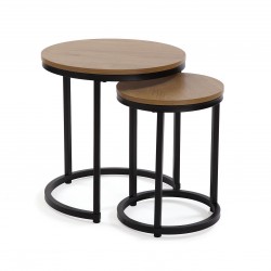  2 MESAS AUXILIARES MEGAN NEGR