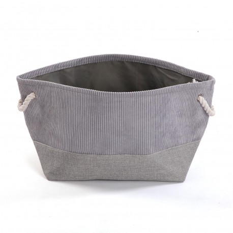 CESTA CORDUROY GRIGIO CHIARO