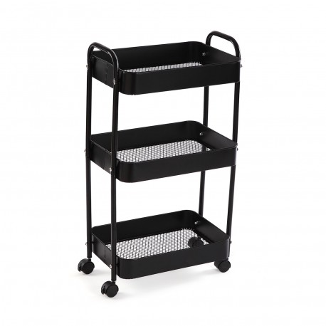 CARRELLO 3 RIPIANI NERO