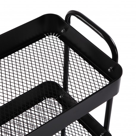 CARRELLO 3 RIPIANI NERO