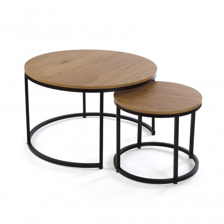 SET 2 TAVOLI AUREA NERO
