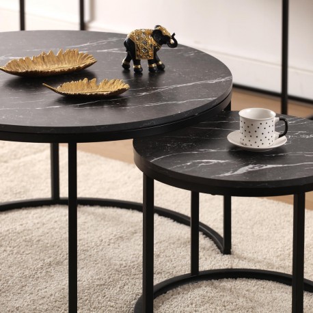 SET 2 TAVOLI AUREA MARMO