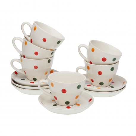 SET 6 TAZZE CAFFÈ PIATTO MELIS