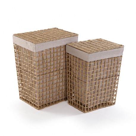SET DI 2 CESTI ALTI MARRONE NADIR