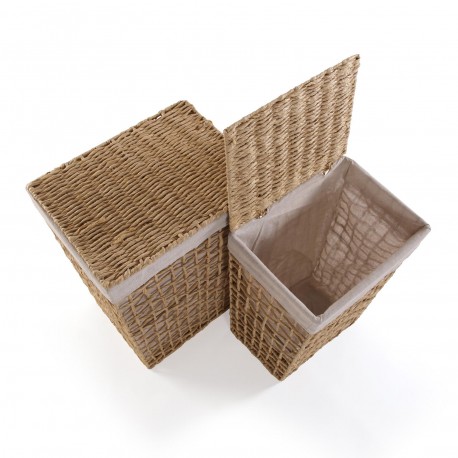 SET DI 2 CESTI ALTI MARRONE NADIR