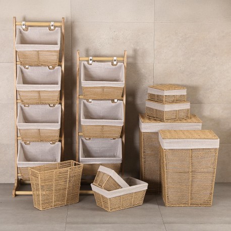 MOBILE BAGNO 3 CESTI MARRONE ZENIT