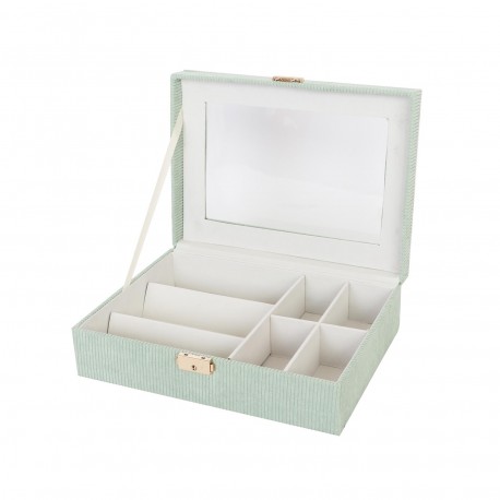 SCATOLA IN LEGNO INTERNO VERDE PER OROLOGI