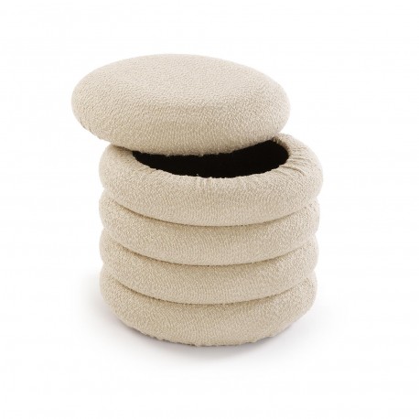PUFF CON STORAGE BEIGE LIRA