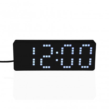 OROLOGIO SVEGLIA DIGITALE NERO LUCE BIANCA