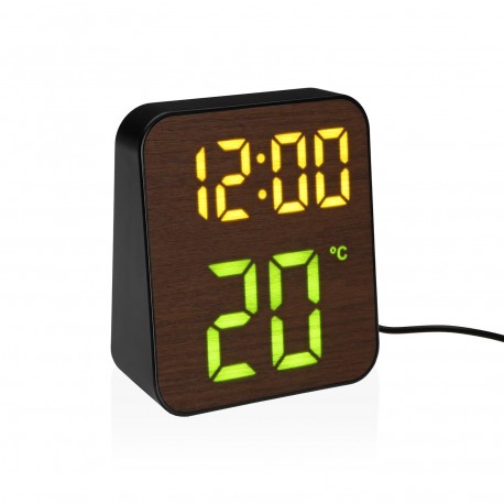 OROLOGIO SVEGLIA DIGITALE NERO LUCE BIANCA E VERDE