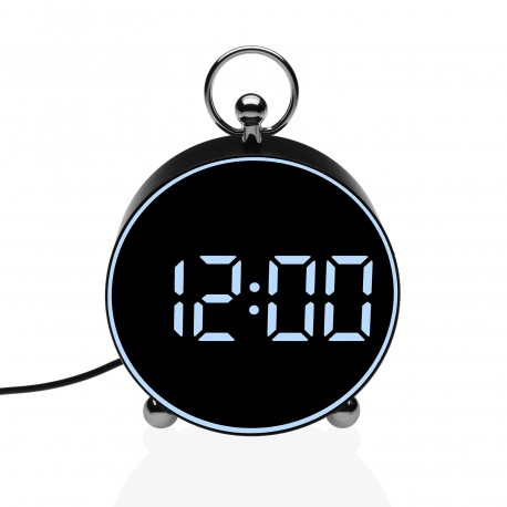 OROLOGIO SVEGLIA DIGITALE NERO LUCE BIANCA