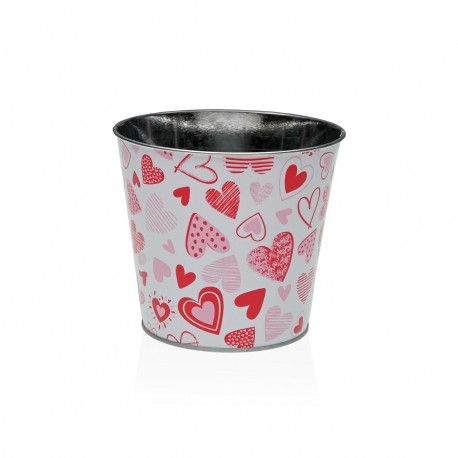 VASO METALLO CON CUORI S