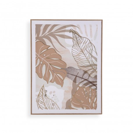 TELA 45 X 50 FOGLIE TROPICALI OCRE 1