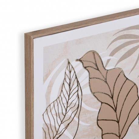 TELA 45 X 50 FOGLIE TROPICALI OCRE 2