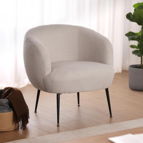 POLTRONA CON BRACCIOLI BEIGE DONNY