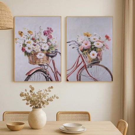 ASSORTIMENTO 2 QUADRI BICICLETTA 50 X 70
