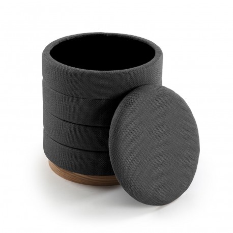 PUFF CON STORAGE GRIGIO