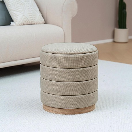 PUFF CON STORAGE BEIGE