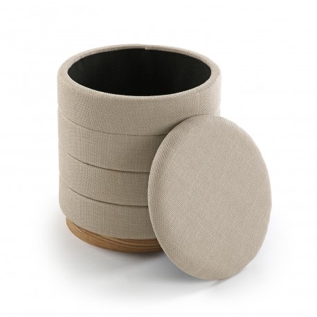 PUFF CON STORAGE BEIGE