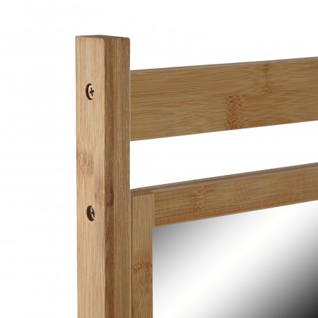 SCAFFALE IN BAMBOO CON SPECCHIO