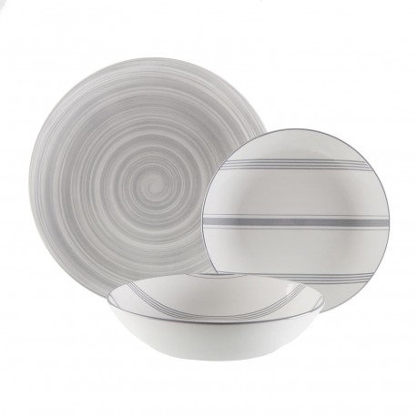 SERVIZIO 18 PEZZI VORTEX GRIGIO