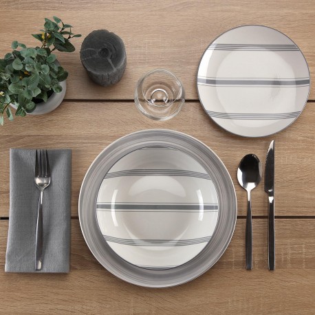 SERVIZIO 18 PEZZI VORTEX GRIGIO