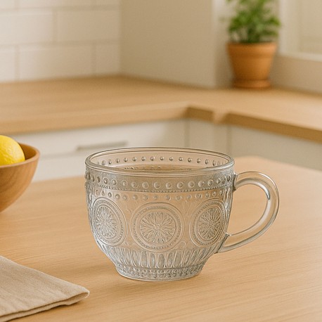 TAZZA VETRO GIRASOLE