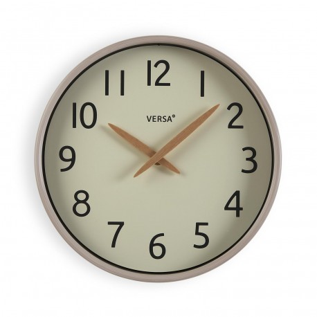 OROLOGIO PARETE EFFETTO LEGNO BIANCO 30 CM