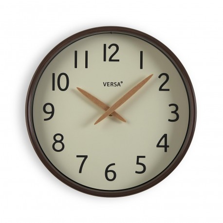 OROLOGIO PARETE EFFETTO LEGNO SCURO 30 CM