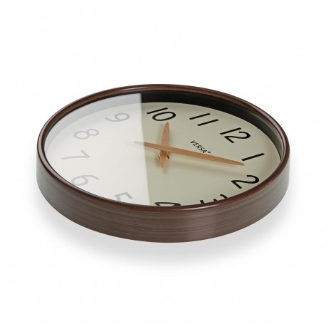 OROLOGIO PARETE EFFETTO LEGNO SCURO 30 CM