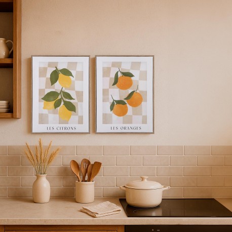 STAMPA SU TELA INCORNICIATA LIMONI 30X40