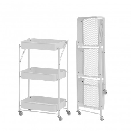 CARRELLO PIEGHEVOLE METALLO BIANCO