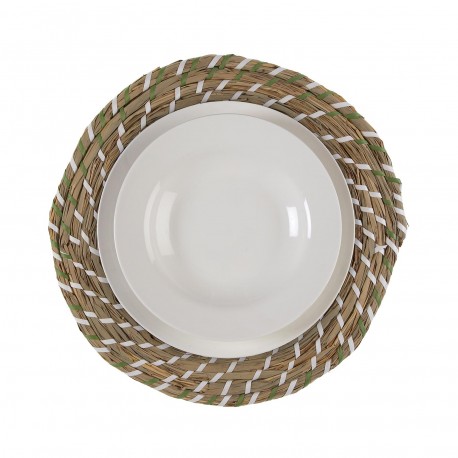 TOVAGLIETTA BIANCA E VERDE 38 CM