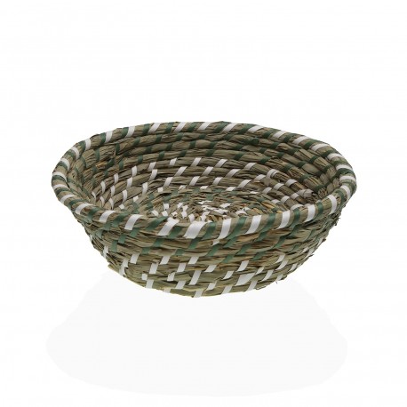 CESTINO BIANCO E VERDE 25 CM