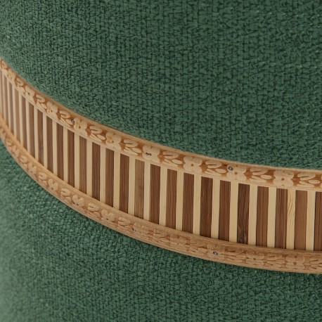 SET 2 POUF CONTENITORE VERDE ANELLO BAMBÙ