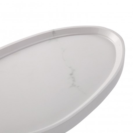 TAVOLINO AUSILIARIO EFFETTO MARMO BIANCO NELA
