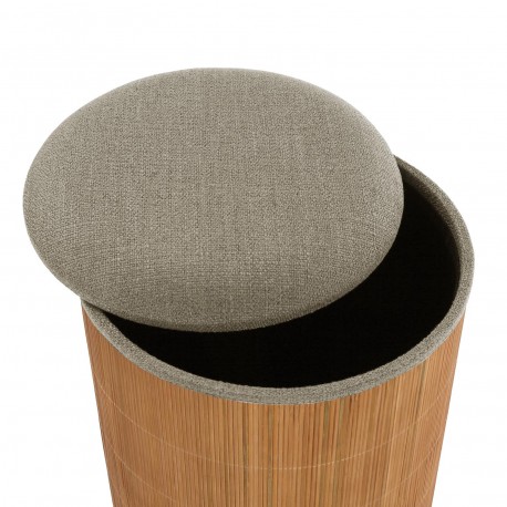 SET 2 POUF CONTENITORE GRIGIO BAMBÙ